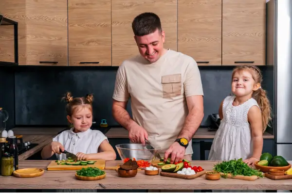 Ensine crianças a cozinhar